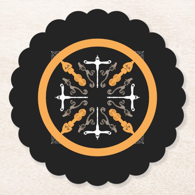 Goblins, Ghouls och Spöken Halloween fest Underlägg Papper (Framsida)