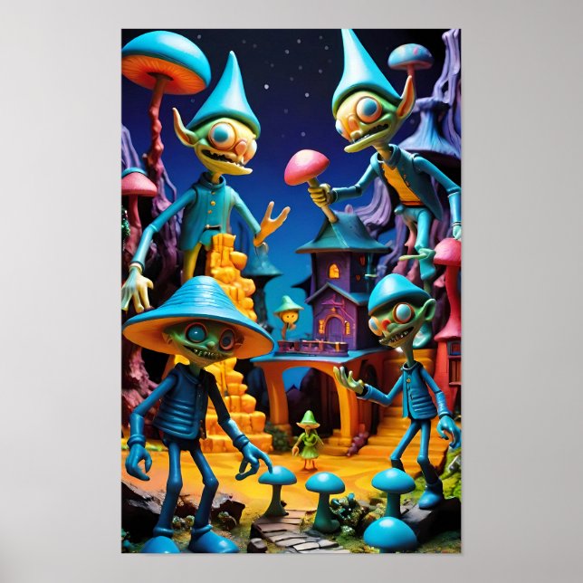 Goblins of Groll-Town - Ken Gage Fantasy Art Poster (Framsidan)