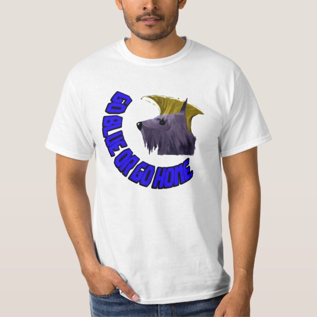 #GOBLUEORGOHOMEskjorta (designen vid YoDragonFire) T Shirt (Framsida)