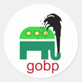 gobp GOP Republican Oil Spill British Petroleum Runt Klistermärke