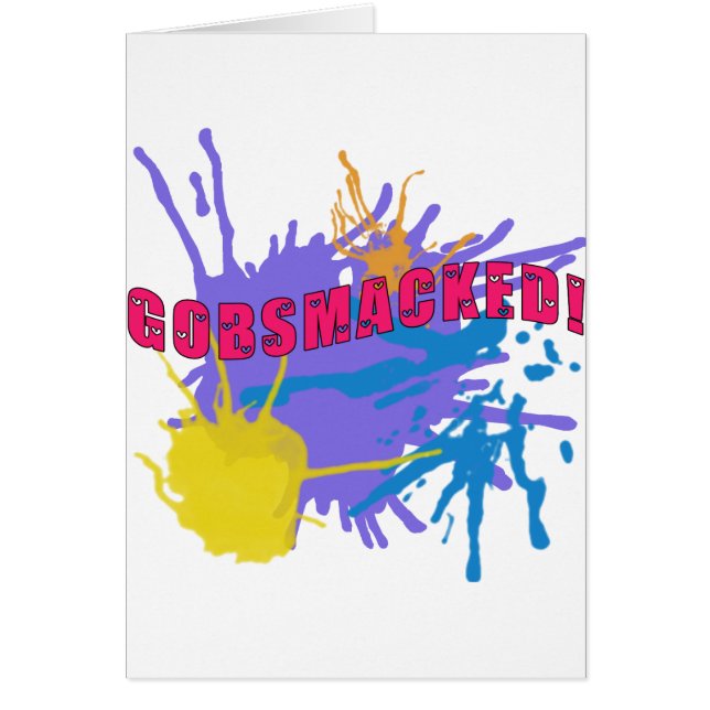 GOBSMACKED! HÄLSNINGSKORT (Framsidan)