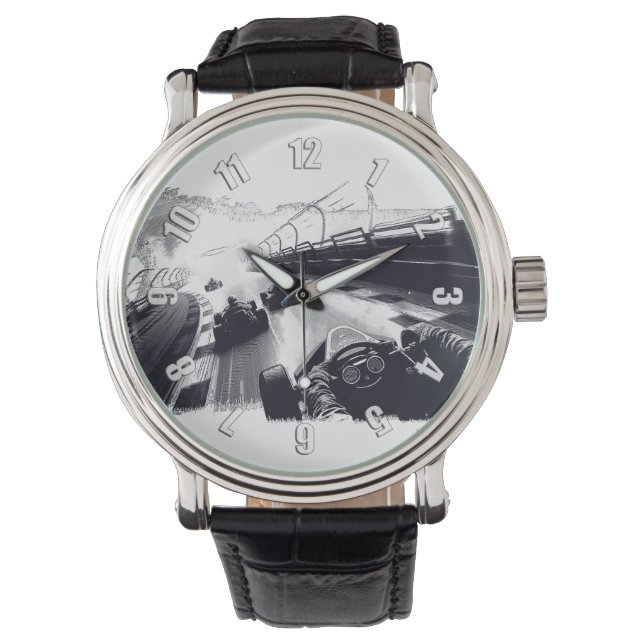 GoCart Racers fortskrider runt spåret Armbandsur (Framsida)