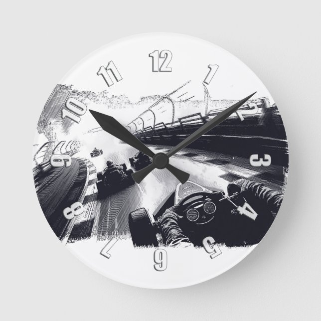 GoCart Racers fortskrider runt spåret Rund Klocka (Framsida)