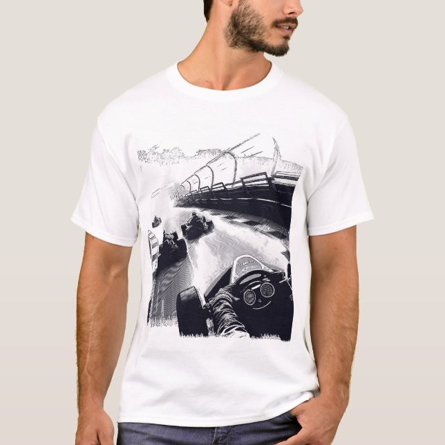 GoCart Racers fortskrider runt spåret T Shirt (Framsida)