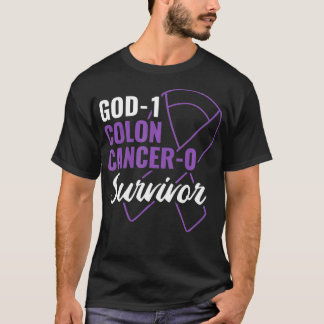 God 1 Colon Cancer 0 Colon Cancer Awareness Cancer T Shirt