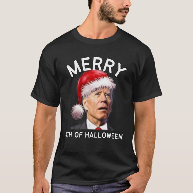 God 4:e Halloween Funny Joe Biden jul8 T Shirt (Framsida)