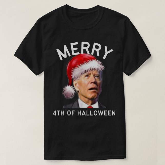 God 4:e Halloween , Lung Joe Biden Julen T Shirt (Design framsida)