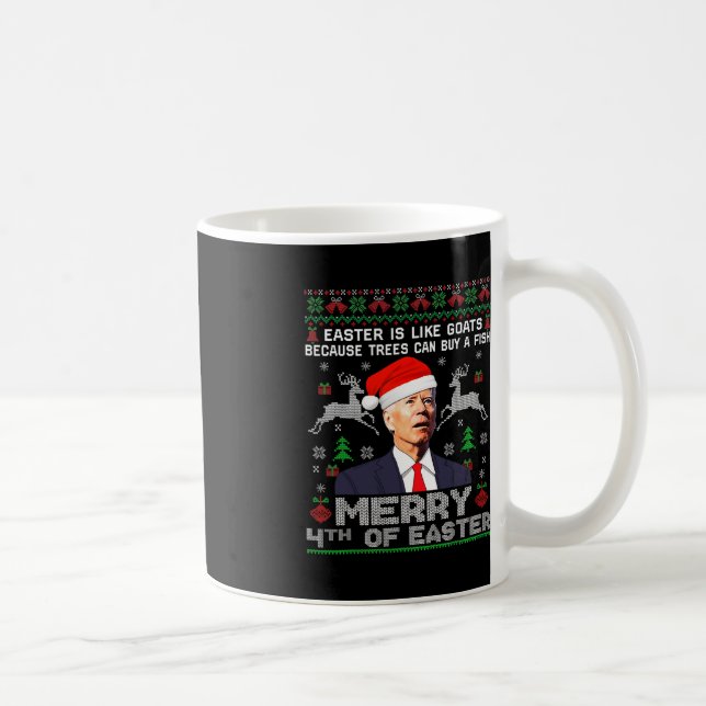 God 4:e Påsk Roligt Biden Ugly jul Manar Kaffemugg (Höger)