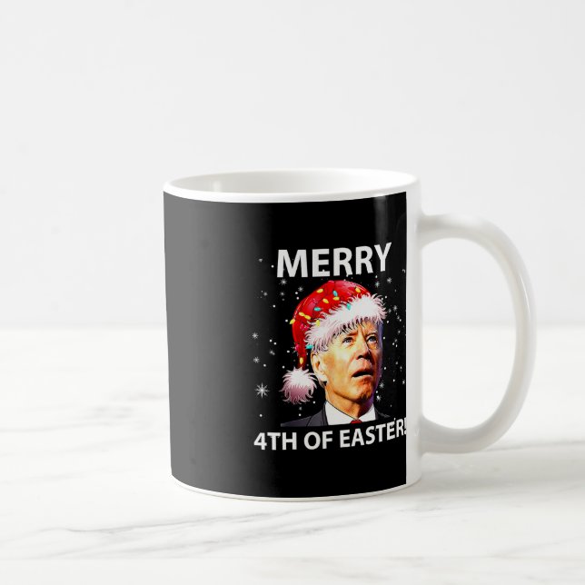 God 4:e Påsk-Roligten Joe Biden-julen Ugly Kaffemugg (Höger)