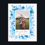 God abstrakt blå blommigt - juldesign helg vykort<br><div class="desc">God abstrakt,  blå blommigt - helgdag</div>