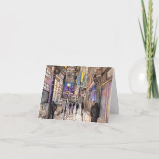 God afton i Boston Streetscape notecard Anteckningskort