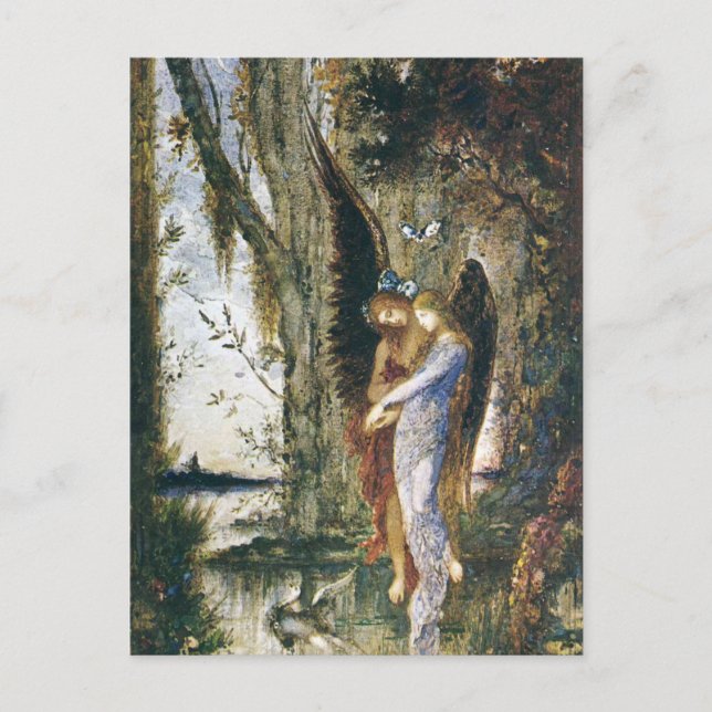 God afton och Sorrow av Gustave Moreau Vykort (Framsida)