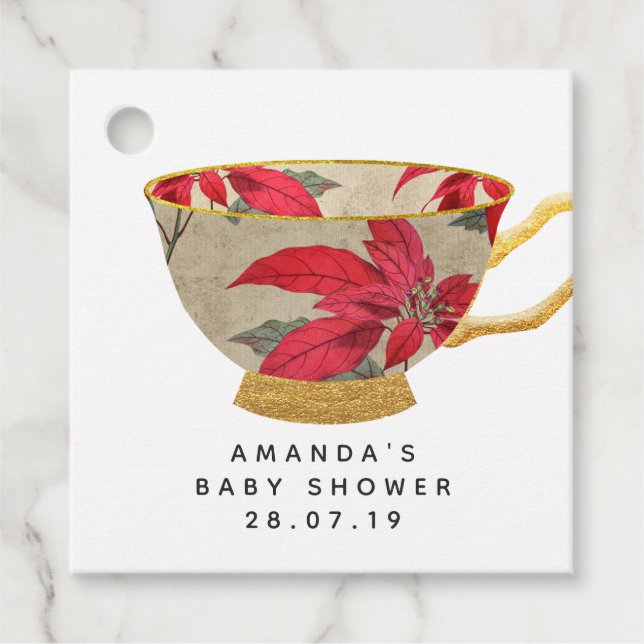 God Alice i Wonderland Baby Shower Gåvor Etiketter (Framsida)