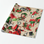 God Alice i Wonderland Presentpapper<br><div class="desc">Vit-färgsalice i "Kristmas"-presentskrapa på underland.</div>
