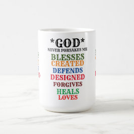 "GOD ALVER FORSAKES ME" Latte Mugg