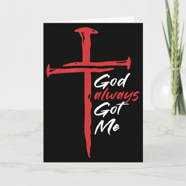 God Always Got Me Religion Quote Christian  Kort (Framsida)