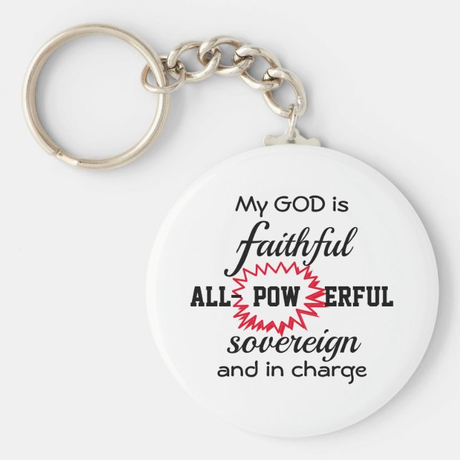 GOD ÄR FAITHFUL Christian Nyckelring (Framsidan)