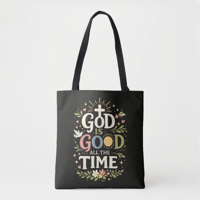 God är god all tid Kristet tro-citat Tygkasse (Framsida)