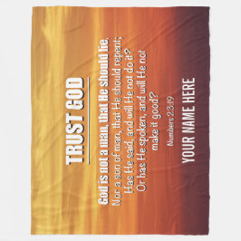 GOD ÄR INTE EN MAN Trust Gud Christian Fleecefilt