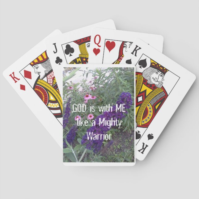 GOD är med mig som en mäktig krigare Casinokort (Baksidan)