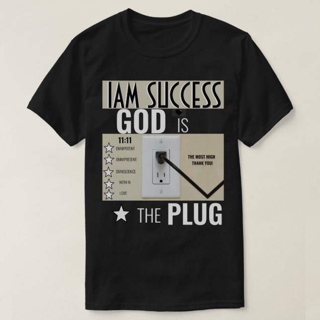 GOD ÄR PLUG T SHIRT (Design framsida)