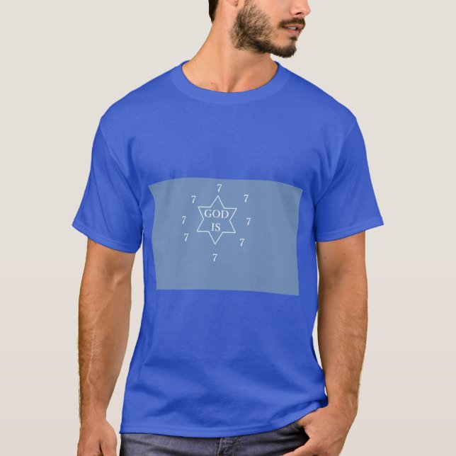 GOD ÄR STAR 7777777 T SHIRT (Framsida)