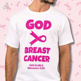 GOD ÄR STÖRRE ÄN BREAST CANCER Christian T Shirt