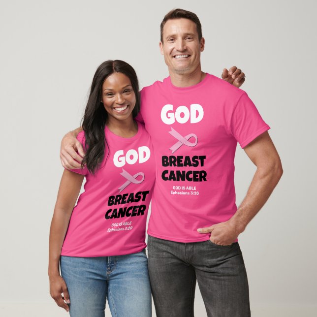 GOD ÄR STÖRRE ÄN BRÖSTCANCER Christian T-Shirt (Unisex)