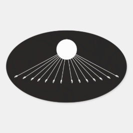 God armés Sticker Ovalt Klistermärke