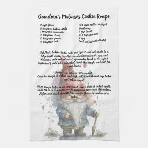 God årshjul - Recipe Keepsaké - Röda vattenfärgen Kökshandduk