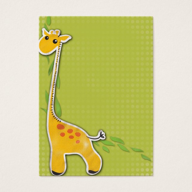 god baby giraffe-bakgrund visitkort (Framsidan)