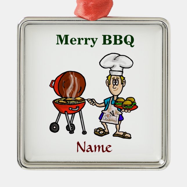 God BBQ Chef jul Ornament Anpassa den! (Framsidan)