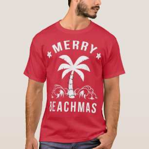 God Beachmas Handflatan Träd Beach-jul T Shirt