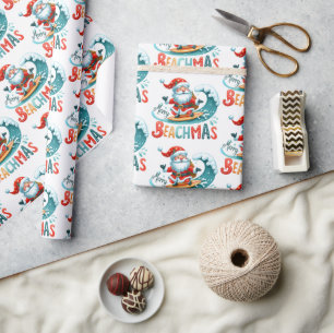 God Beachmas-jul i juli Retro Design Presentpapper