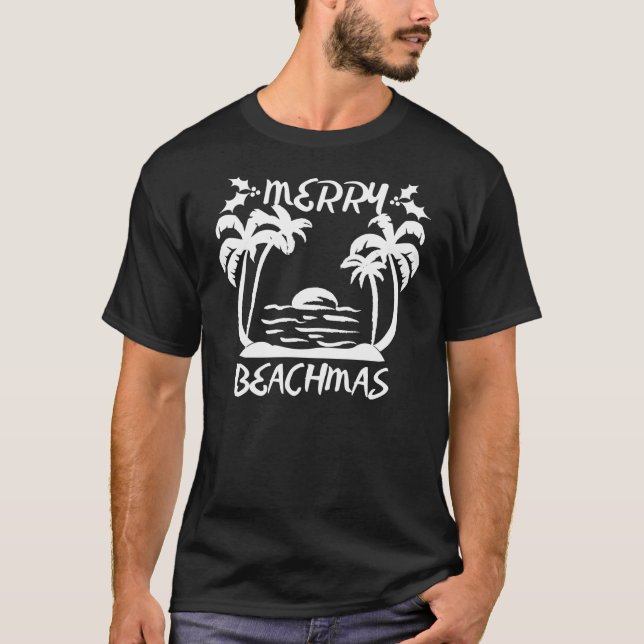 God Beachmas jul i juli T Shirt (Framsida)