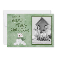 God Beary-Polarna Bear i Grönt Scarf