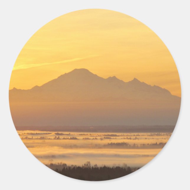 God bergsmagi. runt klistermärke (Framsida)