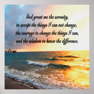 GOD BEVILJA MIG SERENITY - SERENITY PRAYER POSTER