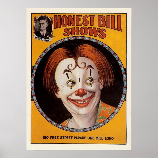 God Bill Vintage Circus Poster (Framsidan)