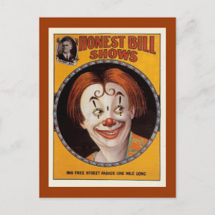 God Bill Vintage Circus Vykort