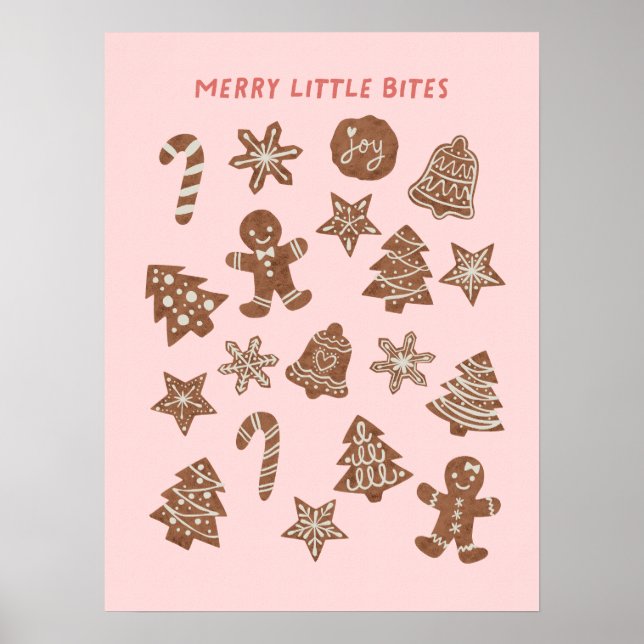 God Bita Rosa på julkakor Poster (Framsidan)