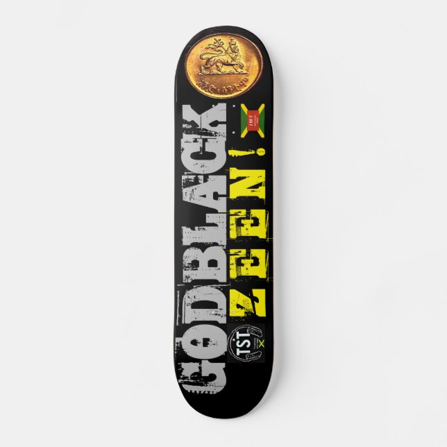 GOD BLACK ZEEN Skateboard (Framsida)