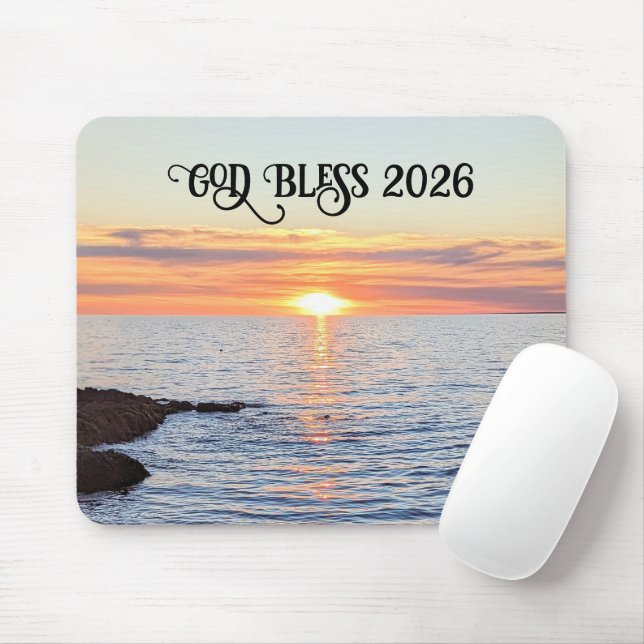 God Bless 2026 New Year Golden Sunset Photo Musmatta (Med mus)