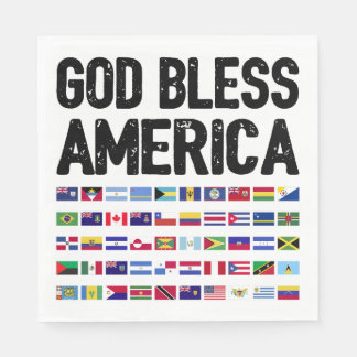 God Bless America All Countries Latino Pride I Pappersservett