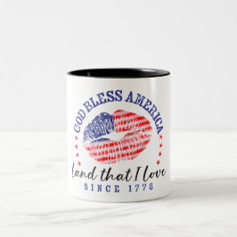 God Bless America - Coffee Mug Två-Tonad Mugg