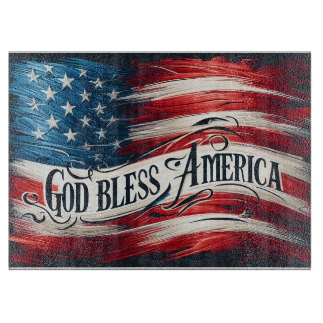 God Bless America Cutting Board (Framsidan)