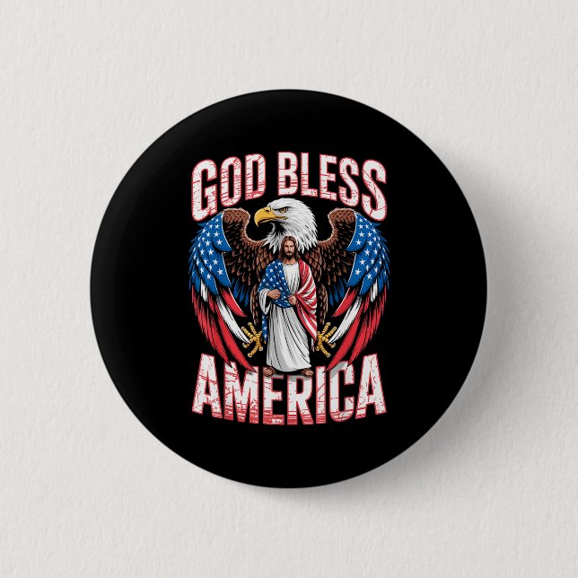 God Bless America Flag Jesus Christian Eagle Patri Knapp (Framsida)