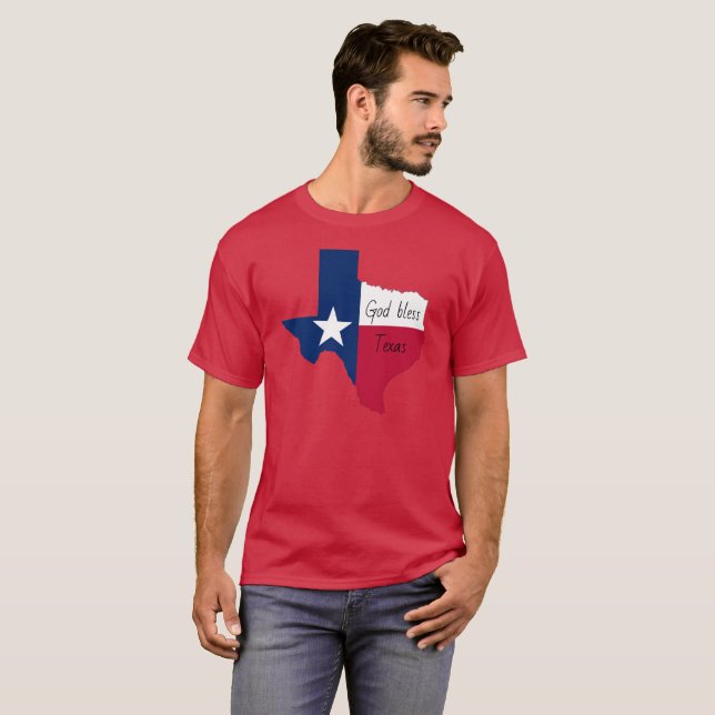 God bless Texas T-Shirt (Hel framsida)