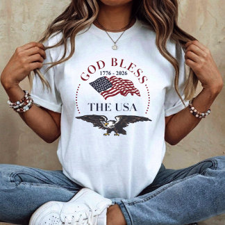 God Bless the USA – 1776–2026 Patriotic Eagle T Shirt