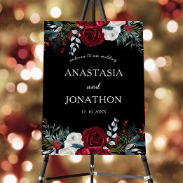 God Blommigt Röd ros Välkommen Bröllop